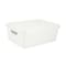 Simplify Storage Tote W/ Lid, 10-7/8 in L x 14-1/2 in W x 10-7/8 in H, White, Plastic 25924-WHITE - alternate 1